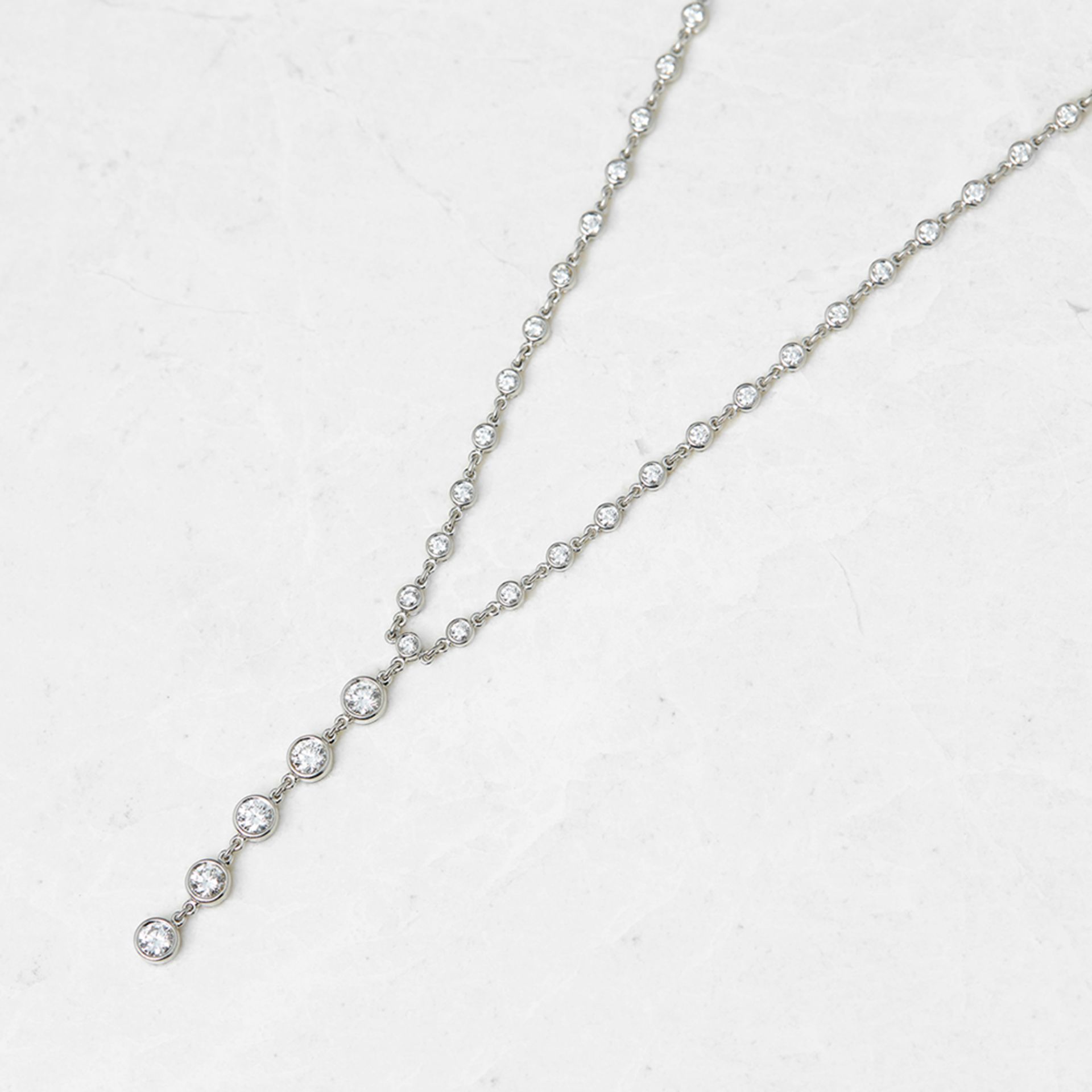 Tiffany & Co. Platinum 2.00ct Diamond Jazz T-Drop Necklace