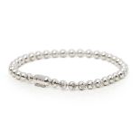 Cartier 18k White Gold Perles de Diamants Bracelet