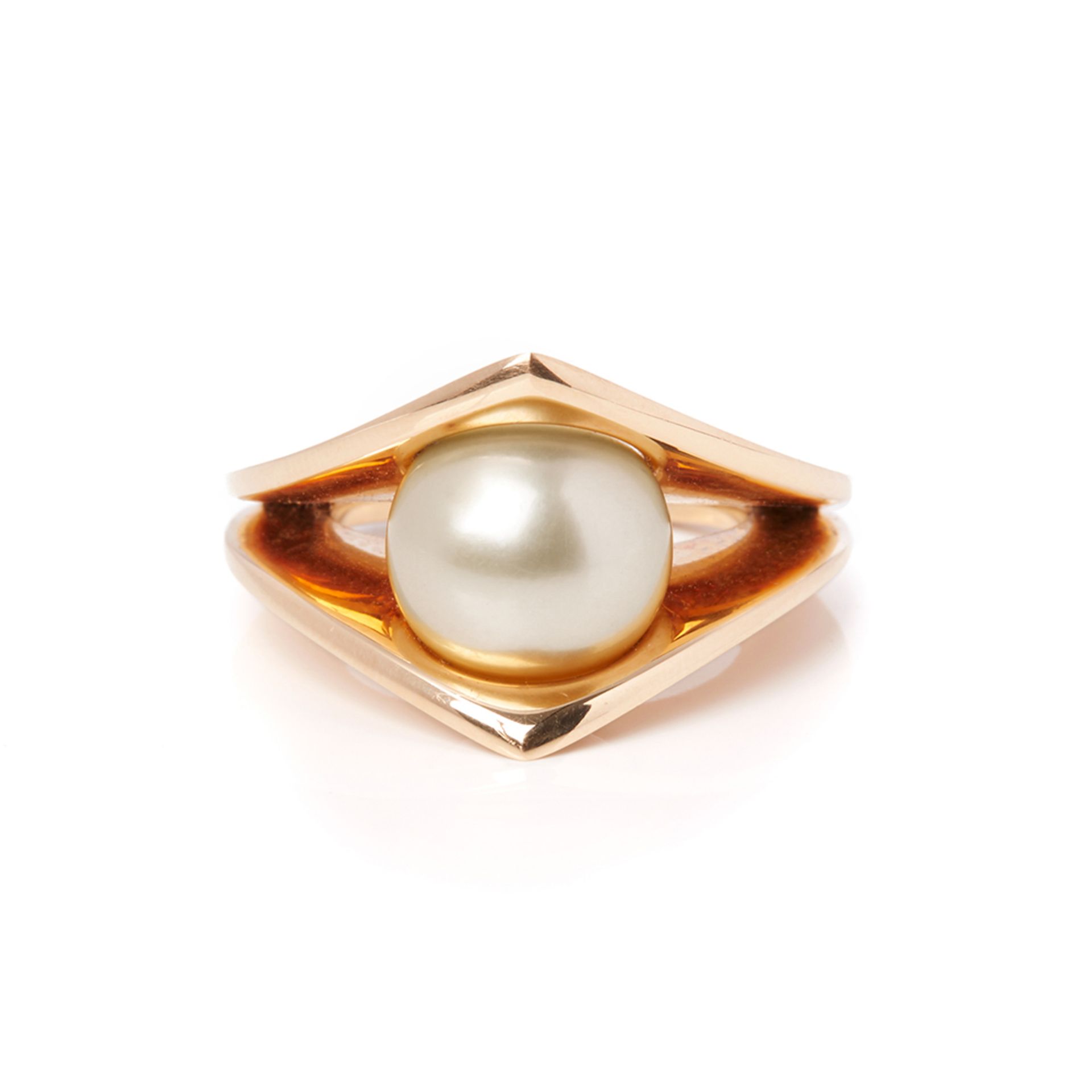 Paul Spurgeon 18k Rose Gold Pearl Ring - Image 2 of 7