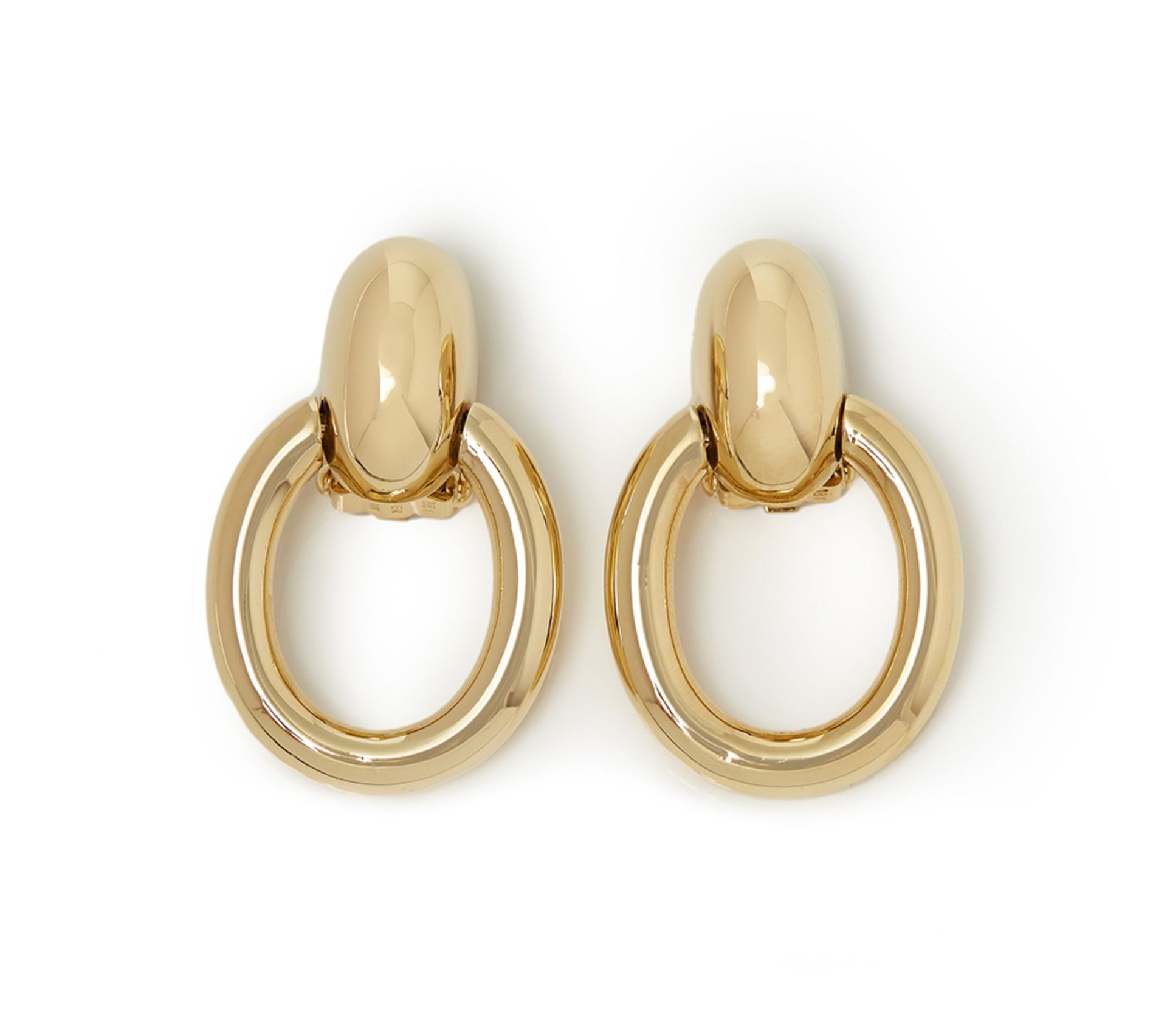 Cartier 18k Yellow Gold Door Knocker Earrings