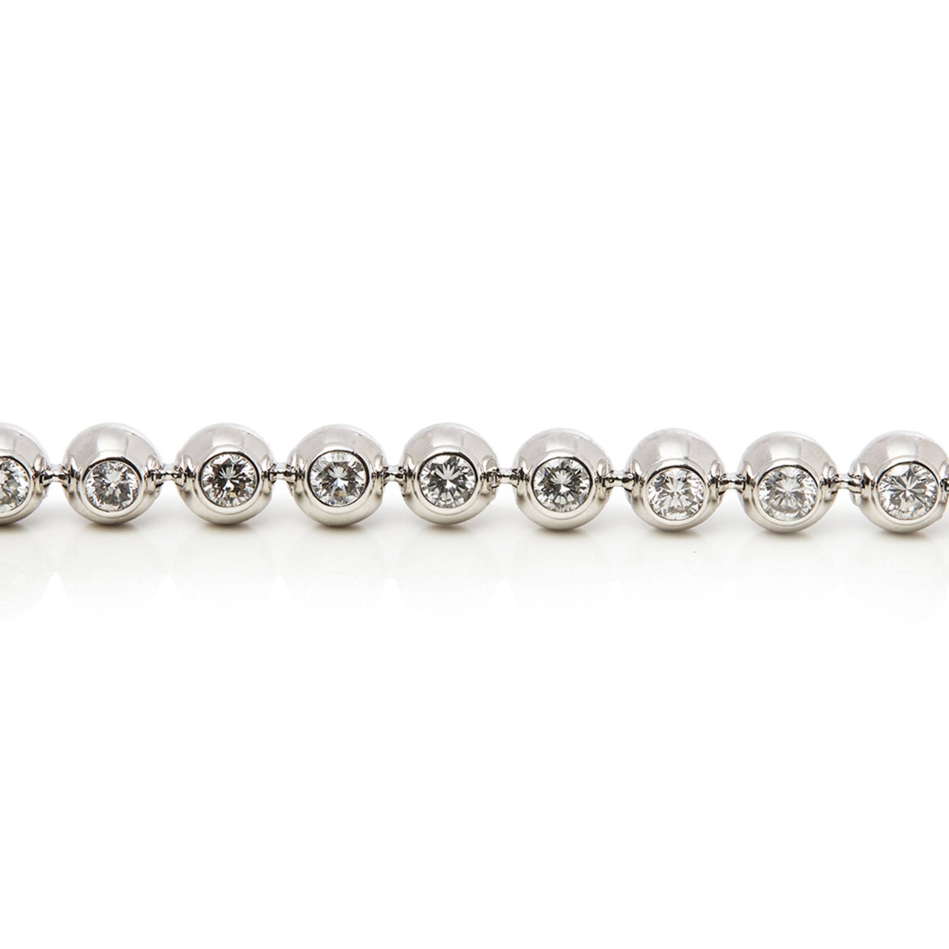 Cartier 18k White Gold Perles de Diamants Bracelet - Bild 4 aus 8