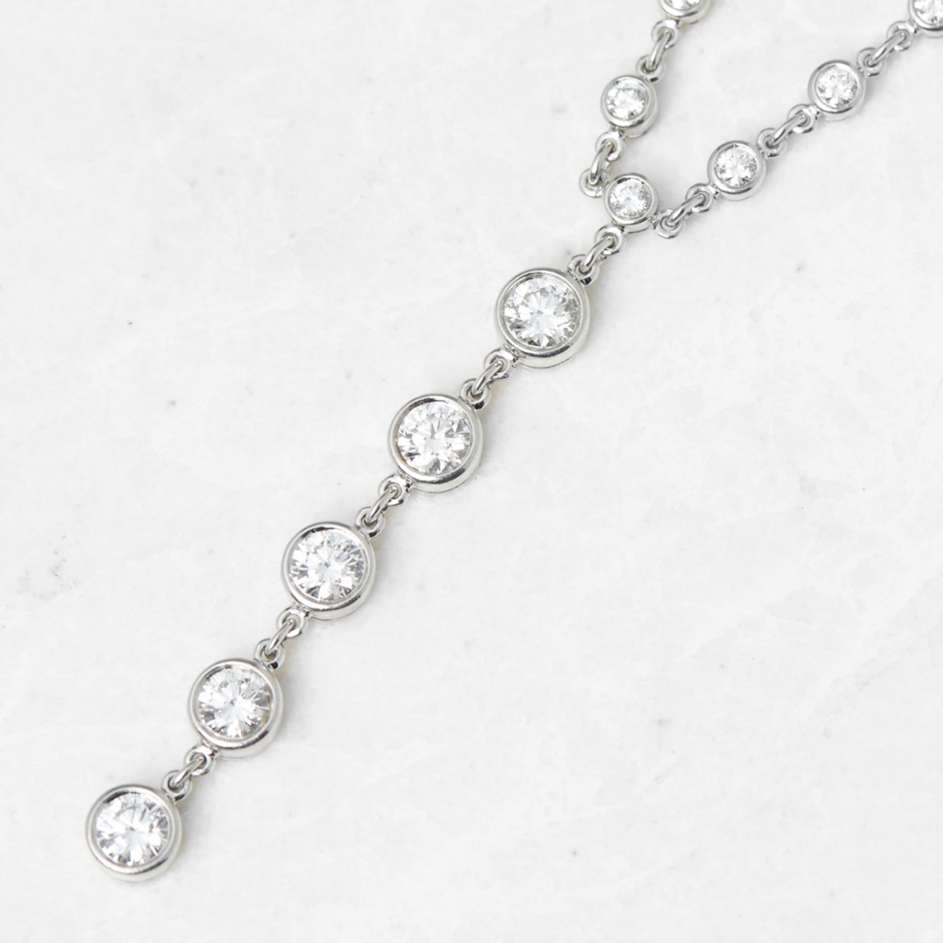 Tiffany & Co. Platinum 2.00ct Diamond Jazz T-Drop Necklace - Bild 2 aus 7