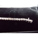 9CT White Gold Diamond Bracelet