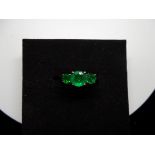 18CT White Gold Emerald ring.