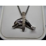 14CT White Gold Dolphin