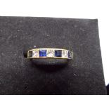 Very High quality 18CT Gold Diamond and Sapphire ring