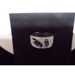 18CT White Gold and Sapphire ring