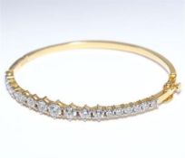 IGI Certified 14 K/585 Yellow Gold Solitaire Diamond Bracelet