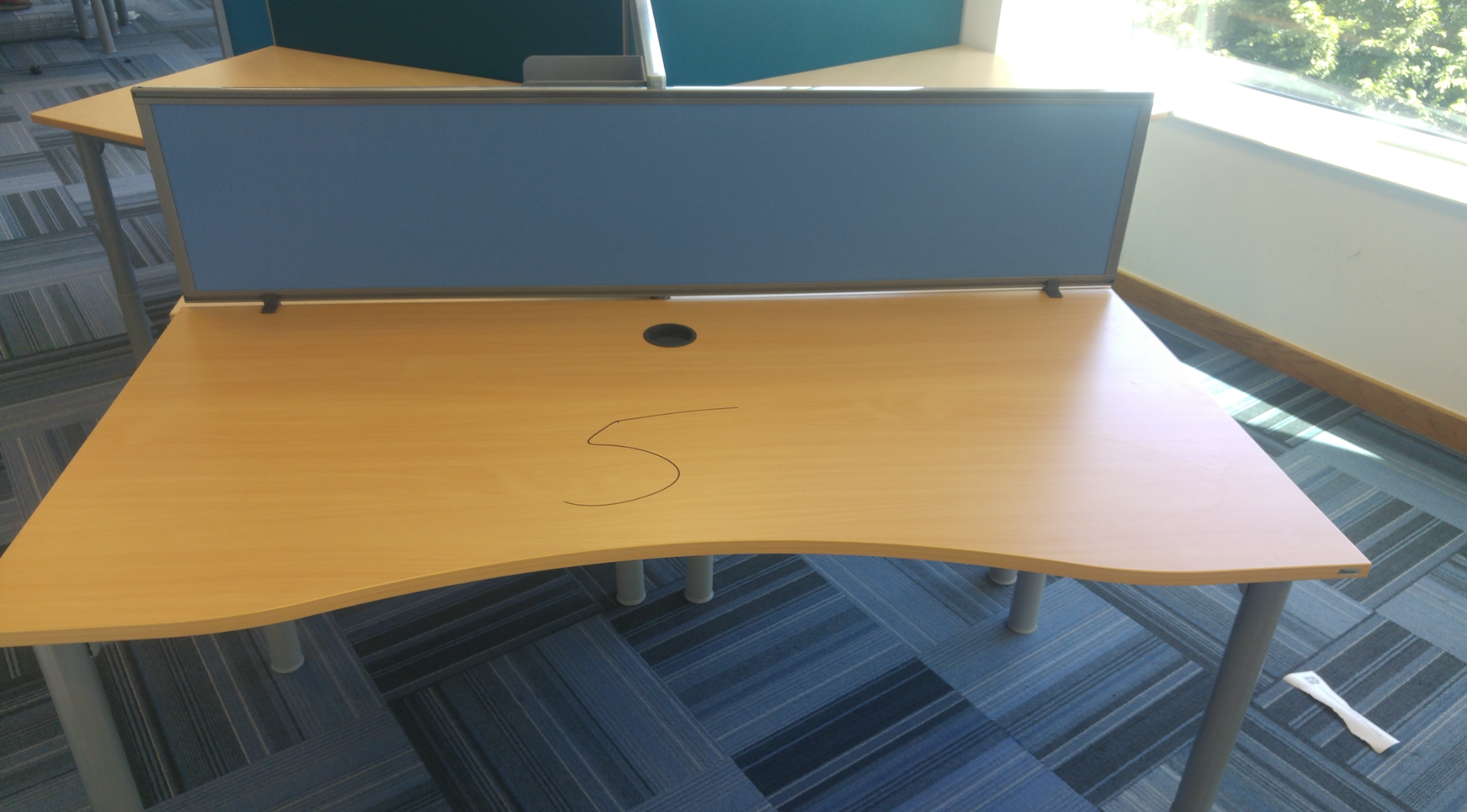1 x Office Desk with Adjustable Metal Legs
