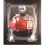 MIKE TYSON Autographed Black Boxing Glove