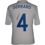 Signed Steven Gerrard England Football Shirt
