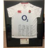 2011 signed ENGLAND rugby union shirt