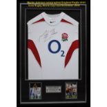 MARTIN JOHNSON autographed England World Cup Rugby shirt from 2003 Rugby World Cup