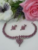 AGI Certified £31,280.00 A Beautiful Natural Untreated (NO FILLINGS) Ruby Necklace & Earrings