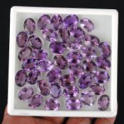 IGLI Certified - A stunning collection Natural Brazilian Amethysts, Huge 210Ct x 40 Pcs, VS Clarity