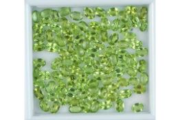A Stunning collection IGLI Certified 46.00 Cts - 99 pieces Natural (Untreated) Peridot Gemstones