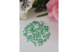 An Amazing Collection IGLI Certified 8.55 Cts 207 pieces Natural Zambian Emeralds - Sparkling Green