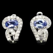 A Beautiful Pair of Natural Tanzanite gemstones, Transparent - If / VVS Clarity.