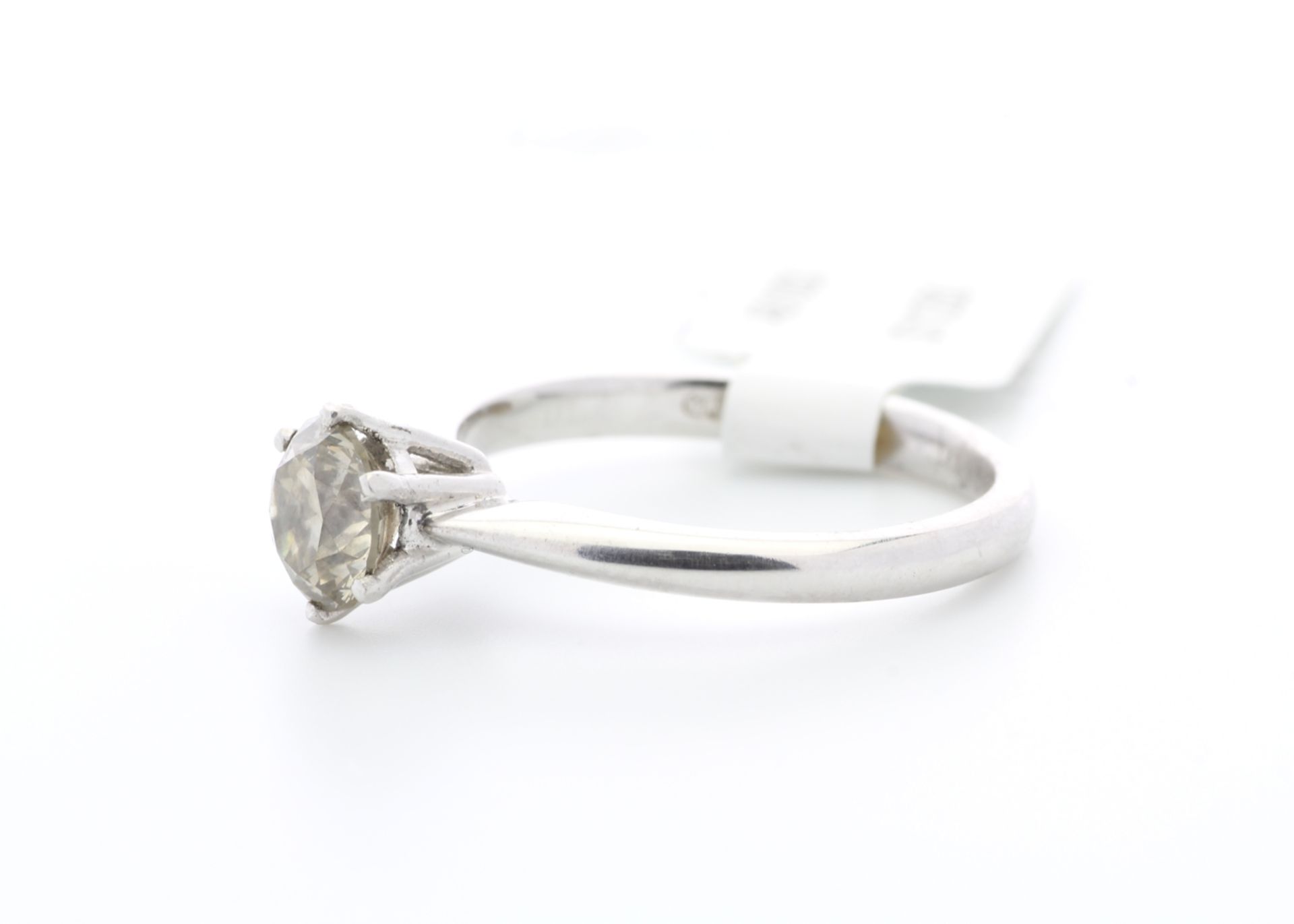 18ct White Gold Single Stone Claw Set Diamond Ring 0.94 - Image 2 of 2