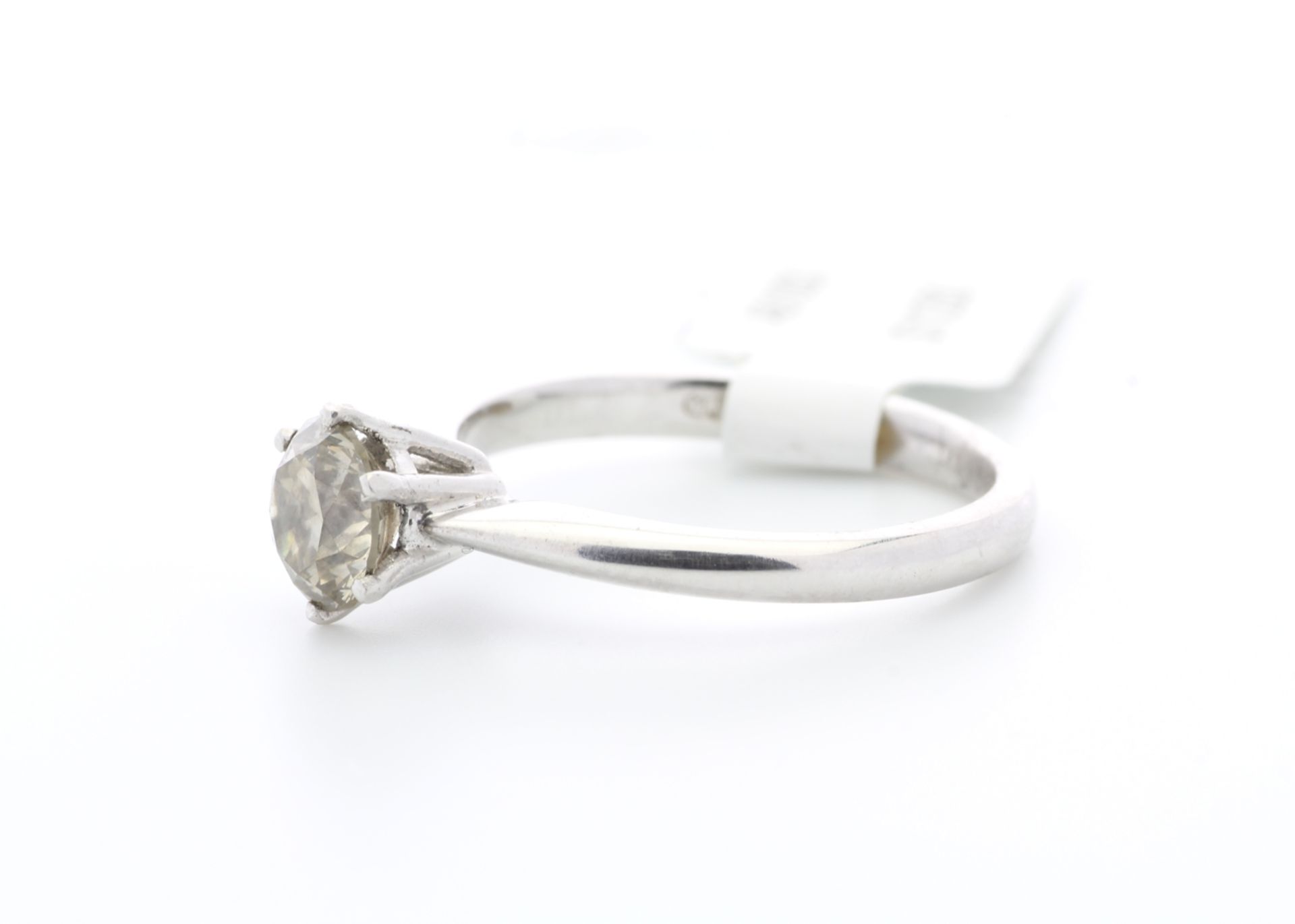 18ct White Gold Single Stone Claw Set Diamond Ring 0.94 - Bild 2 aus 2