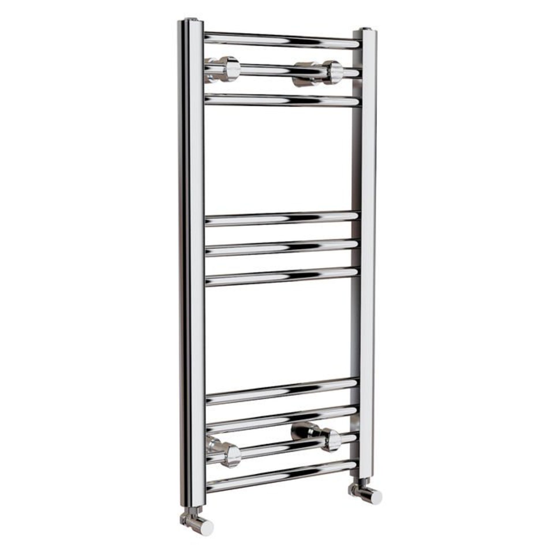 (H99) 800x400mm - 20mm Tubes - Chrome Heated Straight Rail Ladder Towel Radiator Low carbon steel - Image 3 of 3