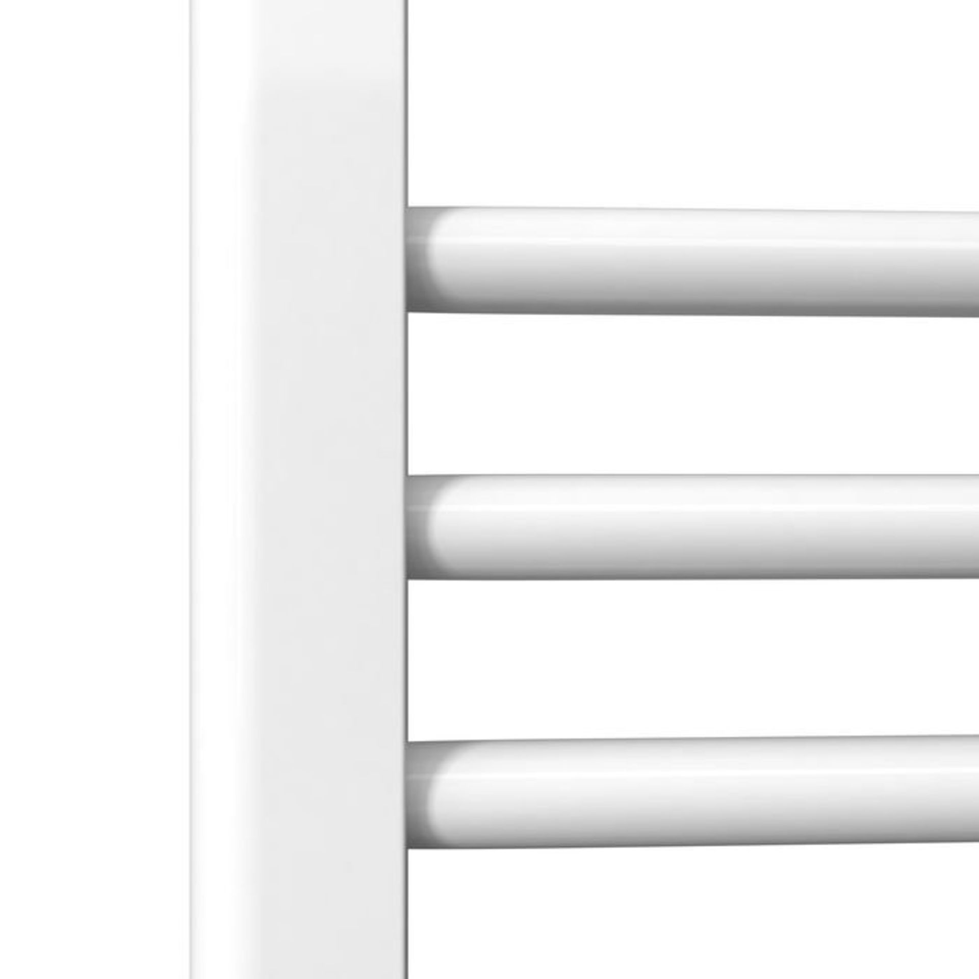 (Z174) 650x400mm White Straight Rail Ladder Towel Radiator. Low carbon steel, high quality white - Image 4 of 4