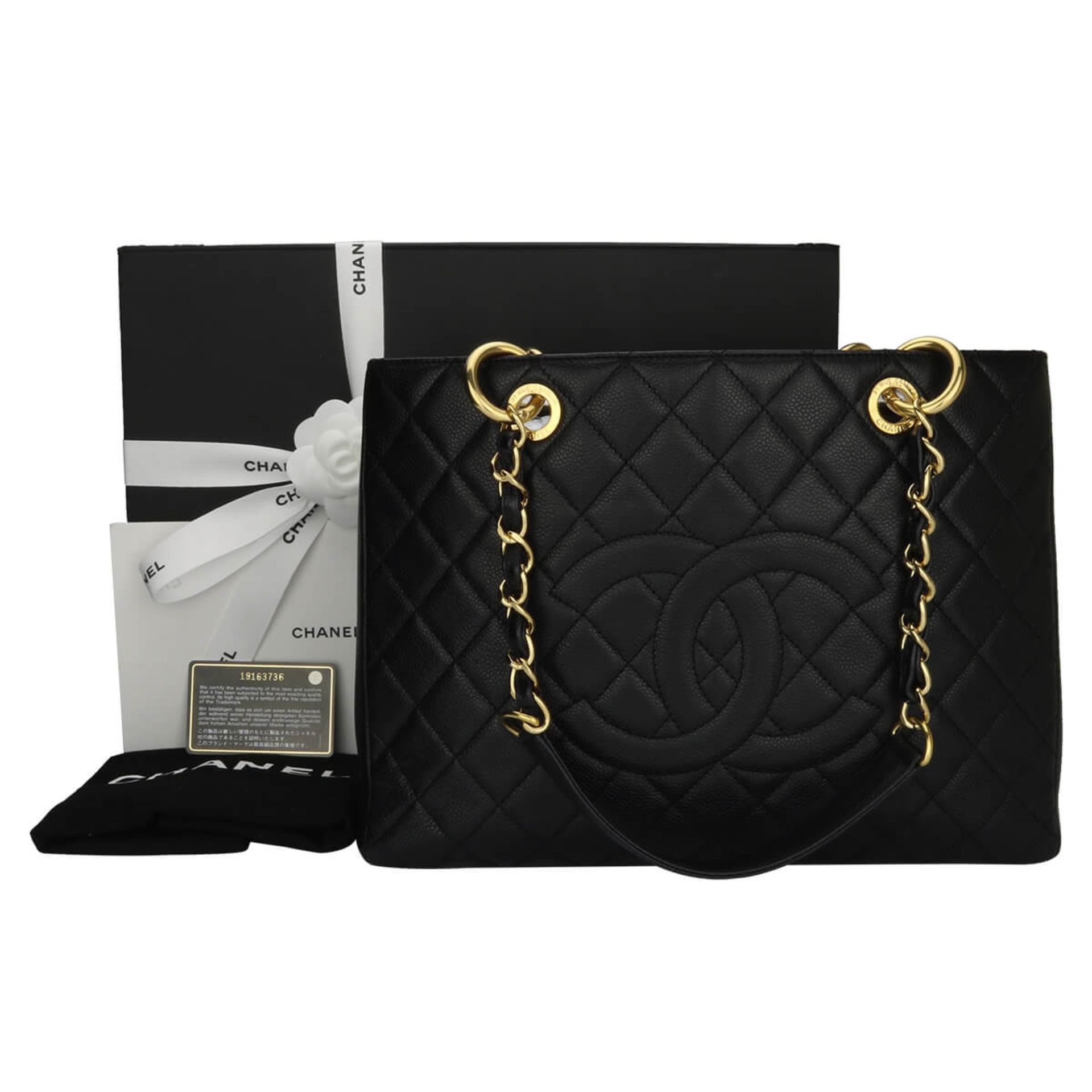 Chanel Grand Shopping Tote (GST) Black Caviar Gold Hardware 2014 - Image 2 of 5