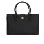 Chanel Executive Cerf Tote Black Calfskin Gold Hardware 2013