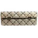 Fendi white sequins clutch