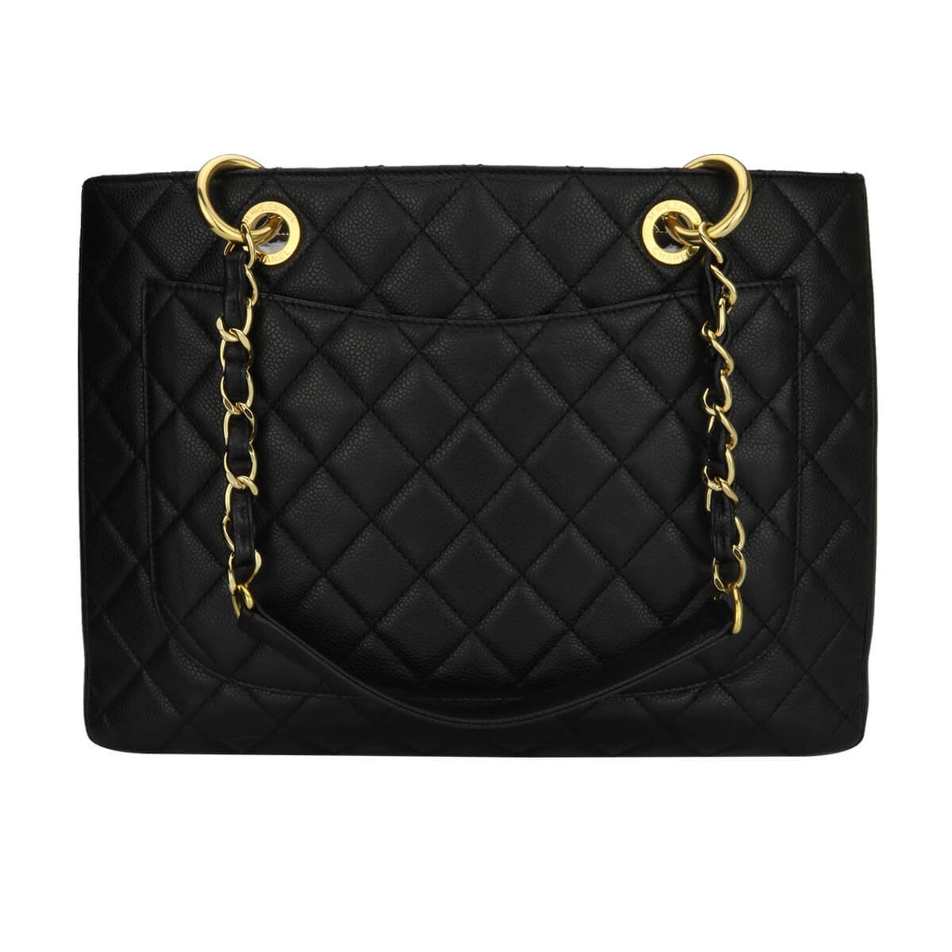 Chanel Grand Shopping Tote (GST) Black Caviar Gold Hardware 2014 - Image 3 of 5