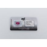 AGI Capsulated Red Ruby, Weight- 3.68 Carat