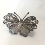 Vintage Brooch - Detailed Butterfly of Continental Silver filigreeÊ