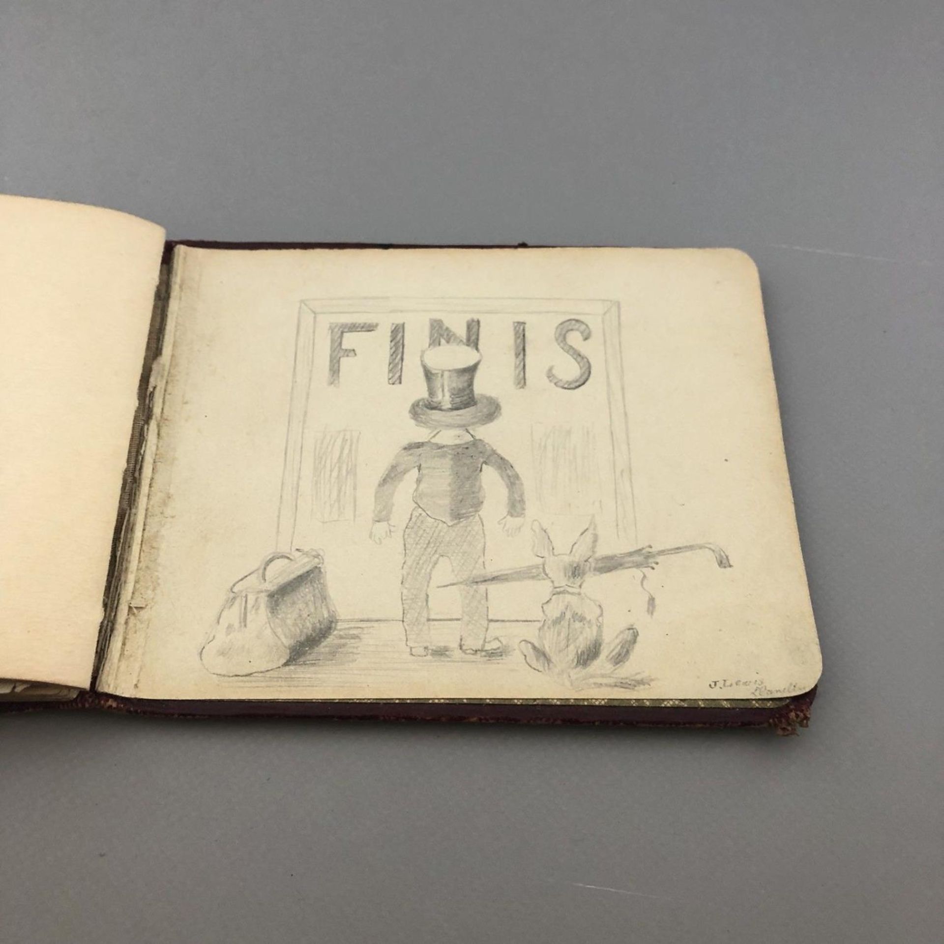 WWI AUTOGRAPH SKETCH ALBUM - DRAWINGS SAYINGS POETRY ETC. 1909 - 1936 - Image 11 of 12