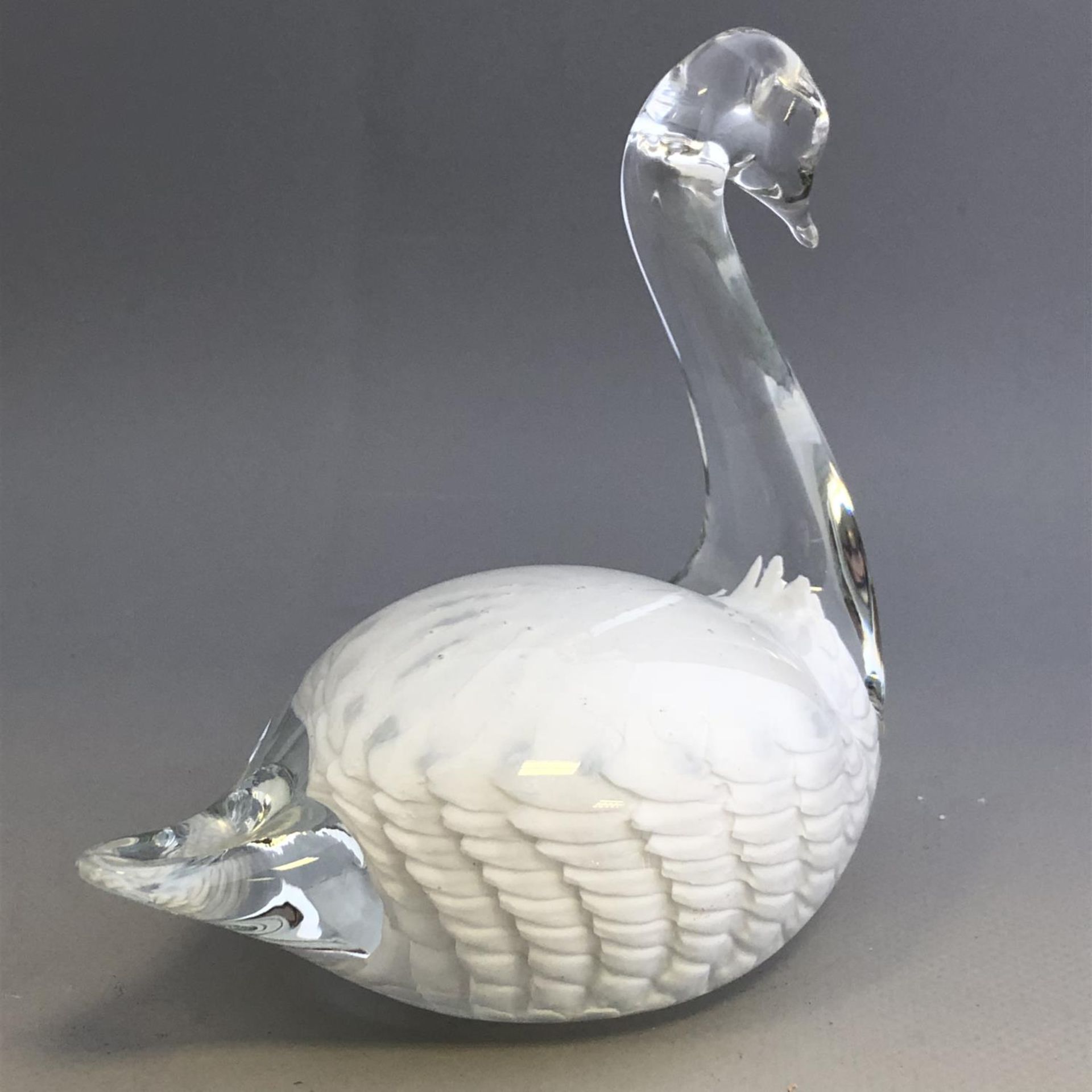 Signed Swedish Art Glass Swan - Sweden - Image 3 of 3