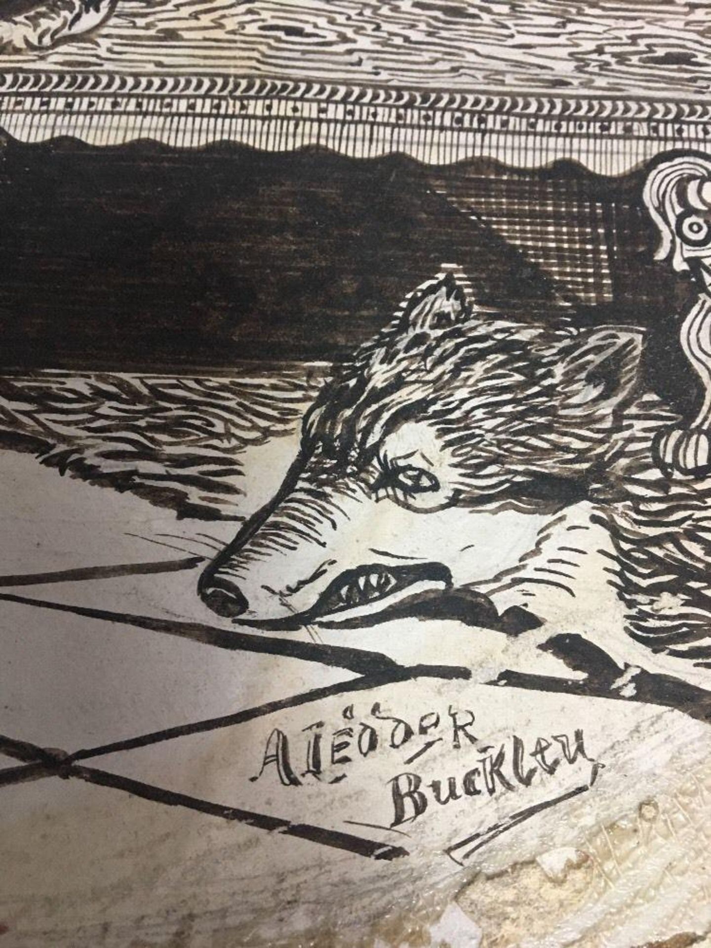 Large Old Antique Ink Drawing Cartoon Illustration "Yorick" by A Ledder Buckley - Image 4 of 5