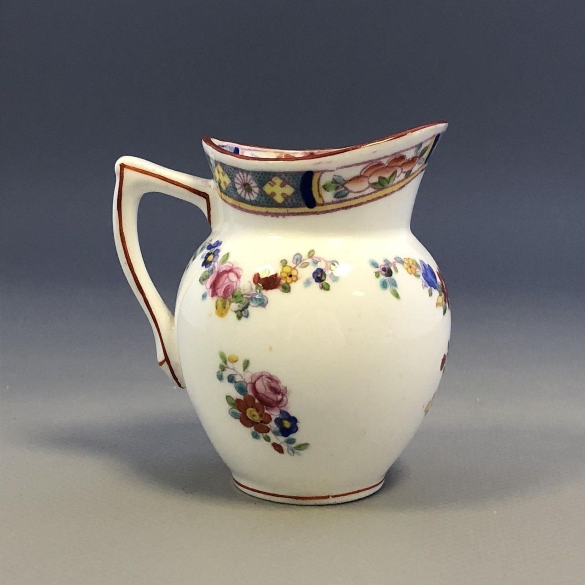 Minton porcelain small creamer cream jug dainty - Pretty Rose Floral Swags A4807 - Image 3 of 6