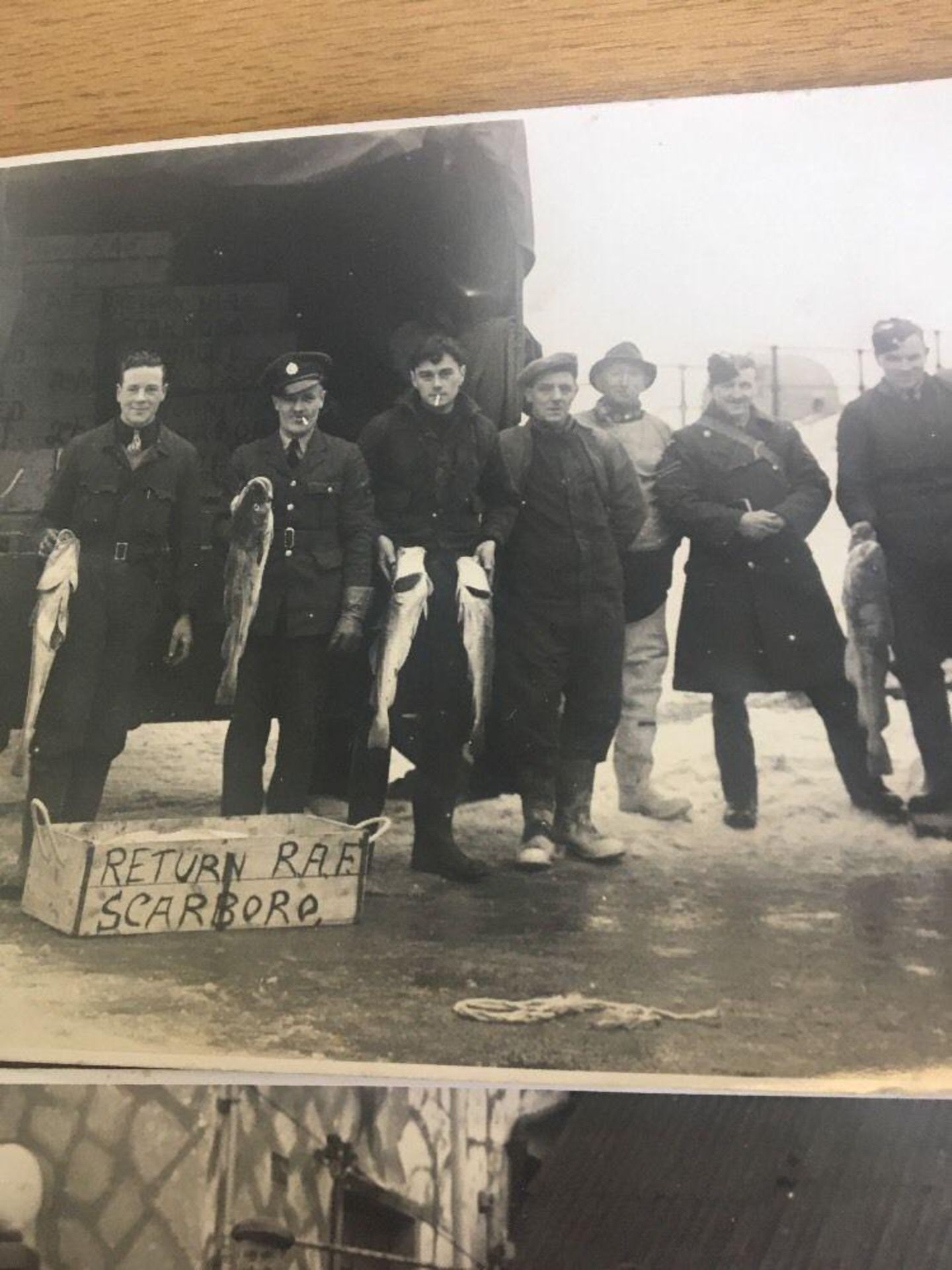 Two original vintage black and white photographs "Return RAF Scarborough" Fish - Image 6 of 8