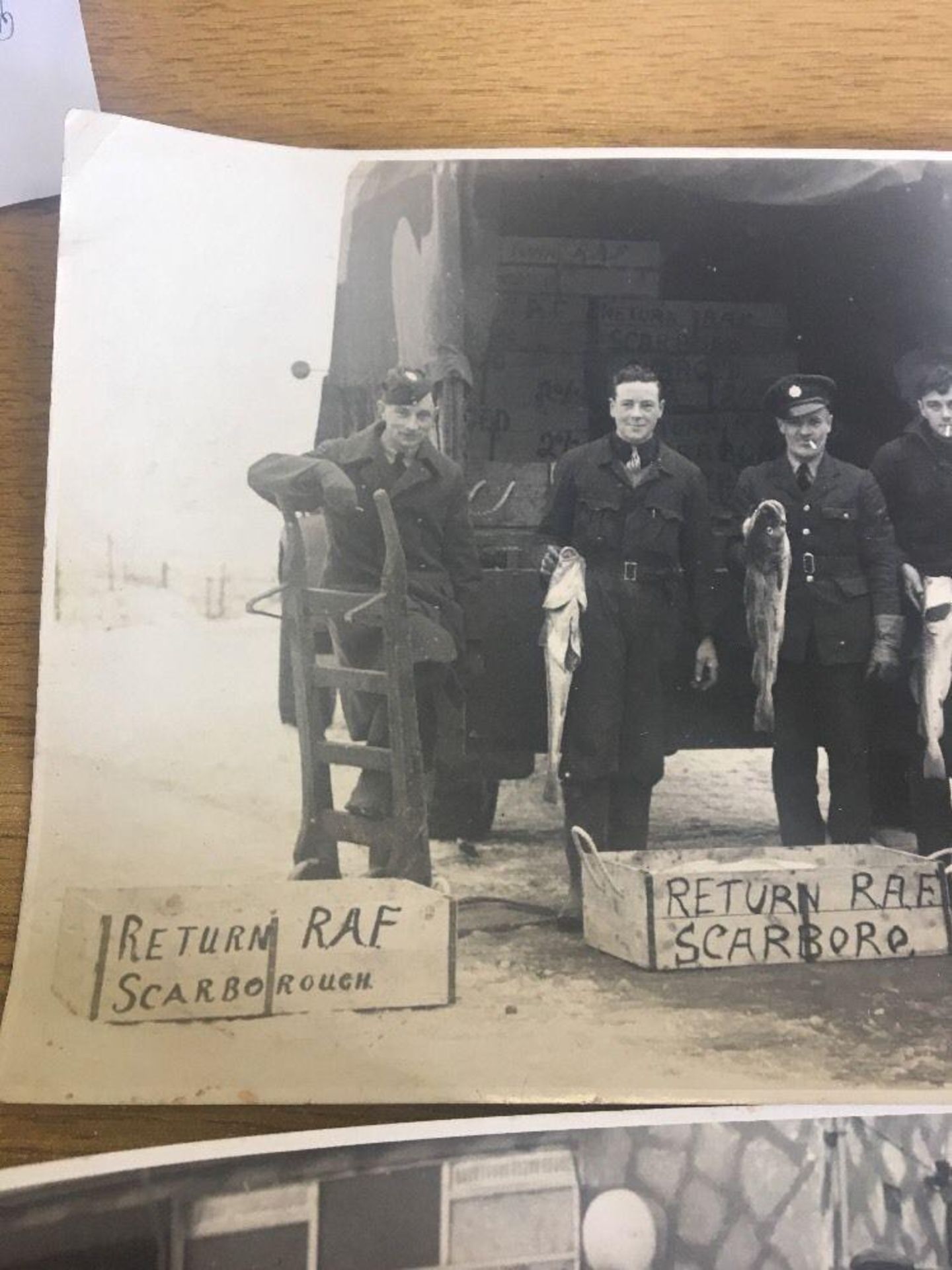 Two original vintage black and white photographs "Return RAF Scarborough" Fish - Image 7 of 8