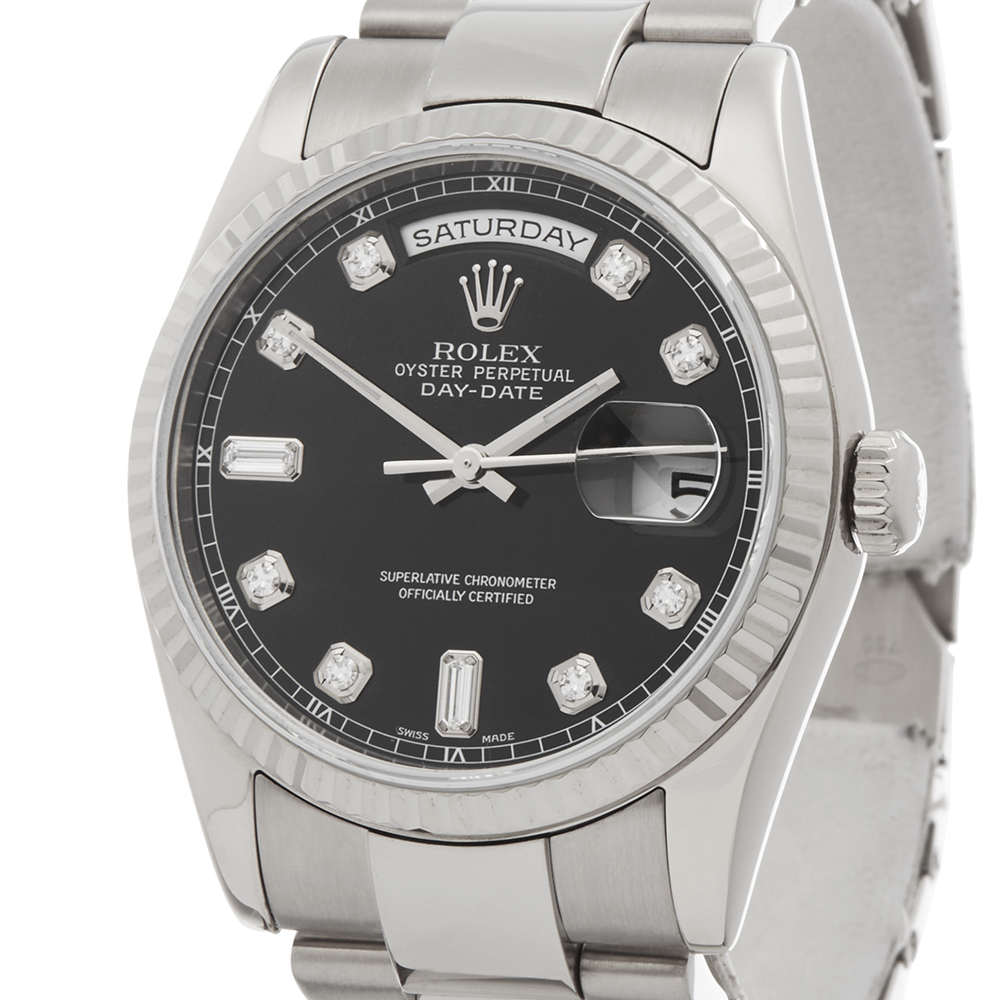 Rolex Day-Date 18K White Gold - 118239