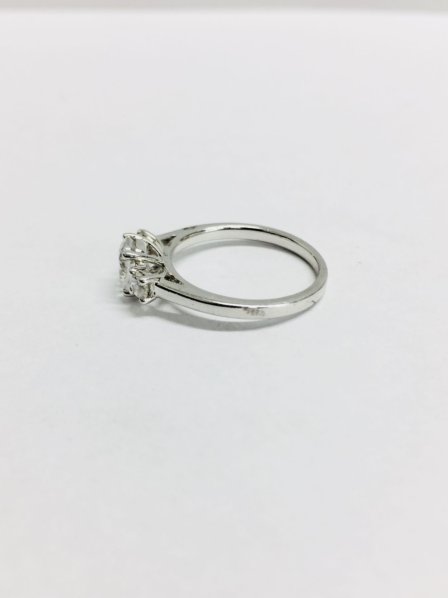Platinum diamond three stone Ring,0.50ct brilliant cut diamond centre vs clarity H colour,two 0.10ct - Image 4 of 6