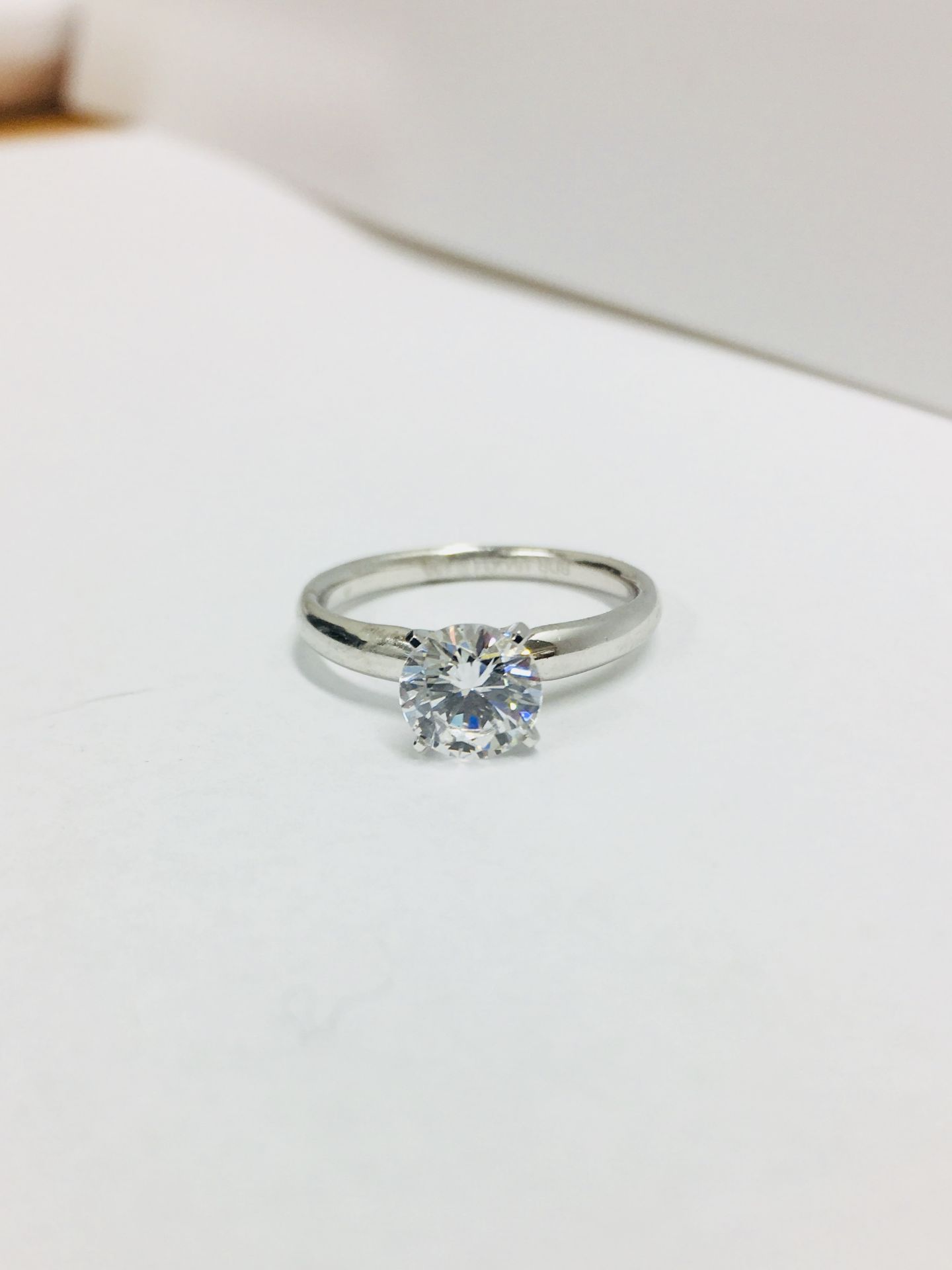 Platinum diamond solitaire ring 4 claw,0.50ct brilliant cut diamond colour vs clarity enhanced,3.