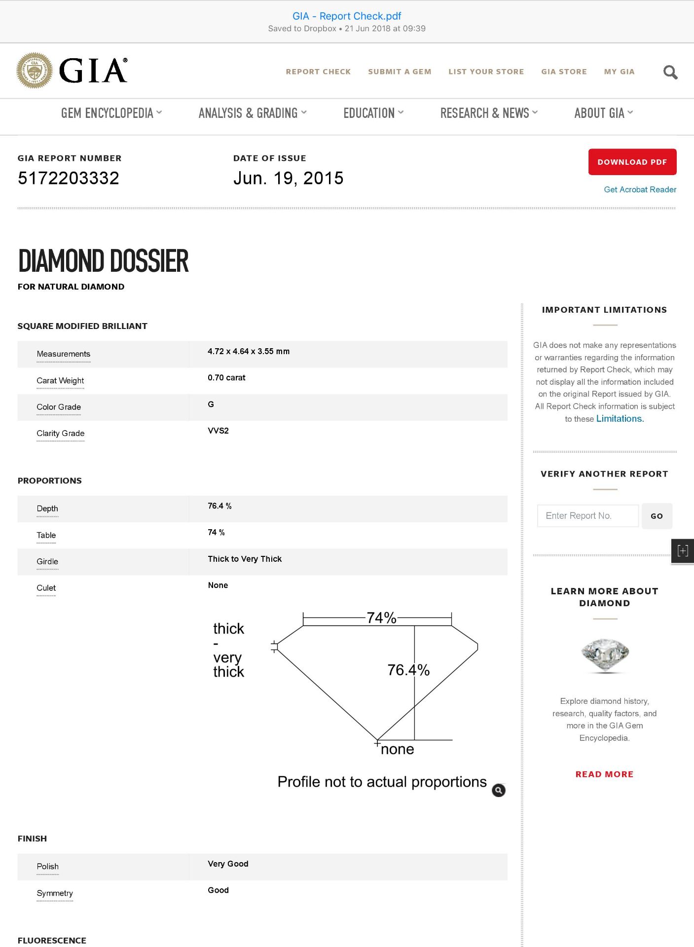 Platinum princess diamond solitaire ring,0.45ct princess cut diamon ,h colour si2 clarity,3.59gms - Image 3 of 3