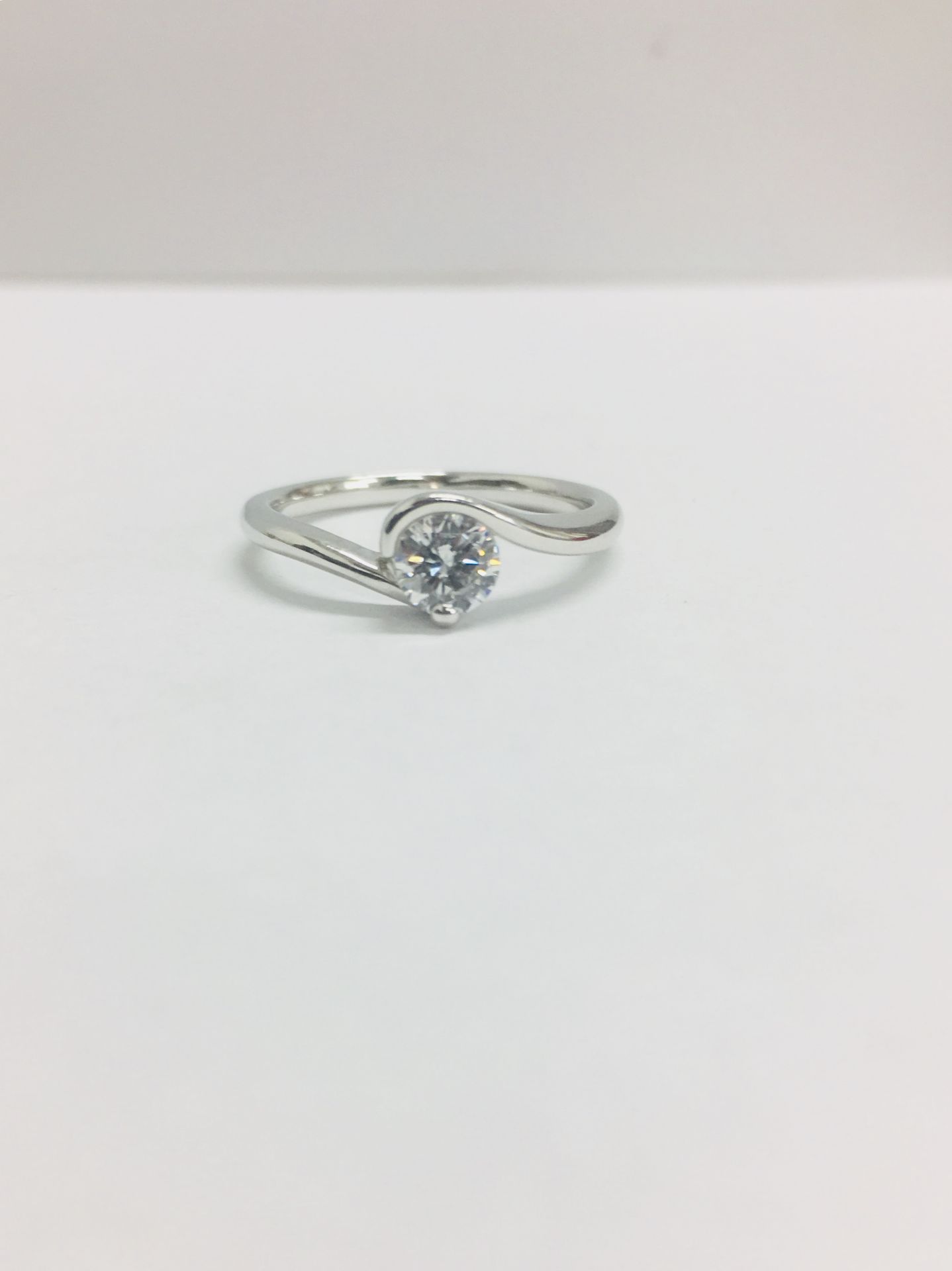 Platinum twist style diamond solitaire ring,0.50ct D colour vs clarity diamond,4.68gms platinum,uk