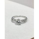 Platinum diamond solitaire ring,0.50ct brilliant cut diamond D colour vs clarity,platinum diamond