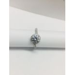 Platinum diamond solitaire ring,0.50ct brilliant cut diamond D colour vs clarity,,36 round diamond h