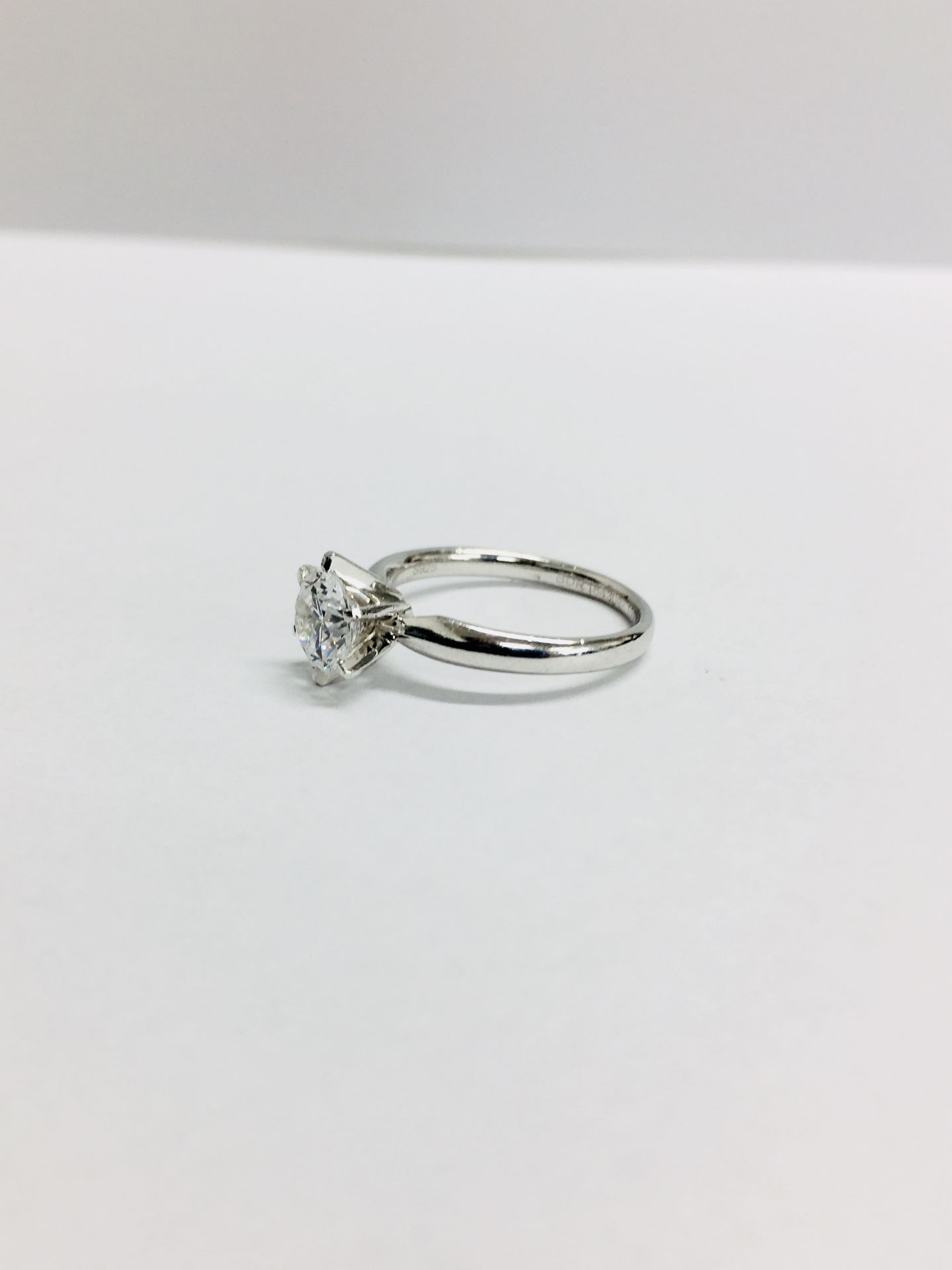Platinum diamond solitaire ring,0.50ct F colour vvs1 clarity diamond brilliant cut natural, - Bild 2 aus 6