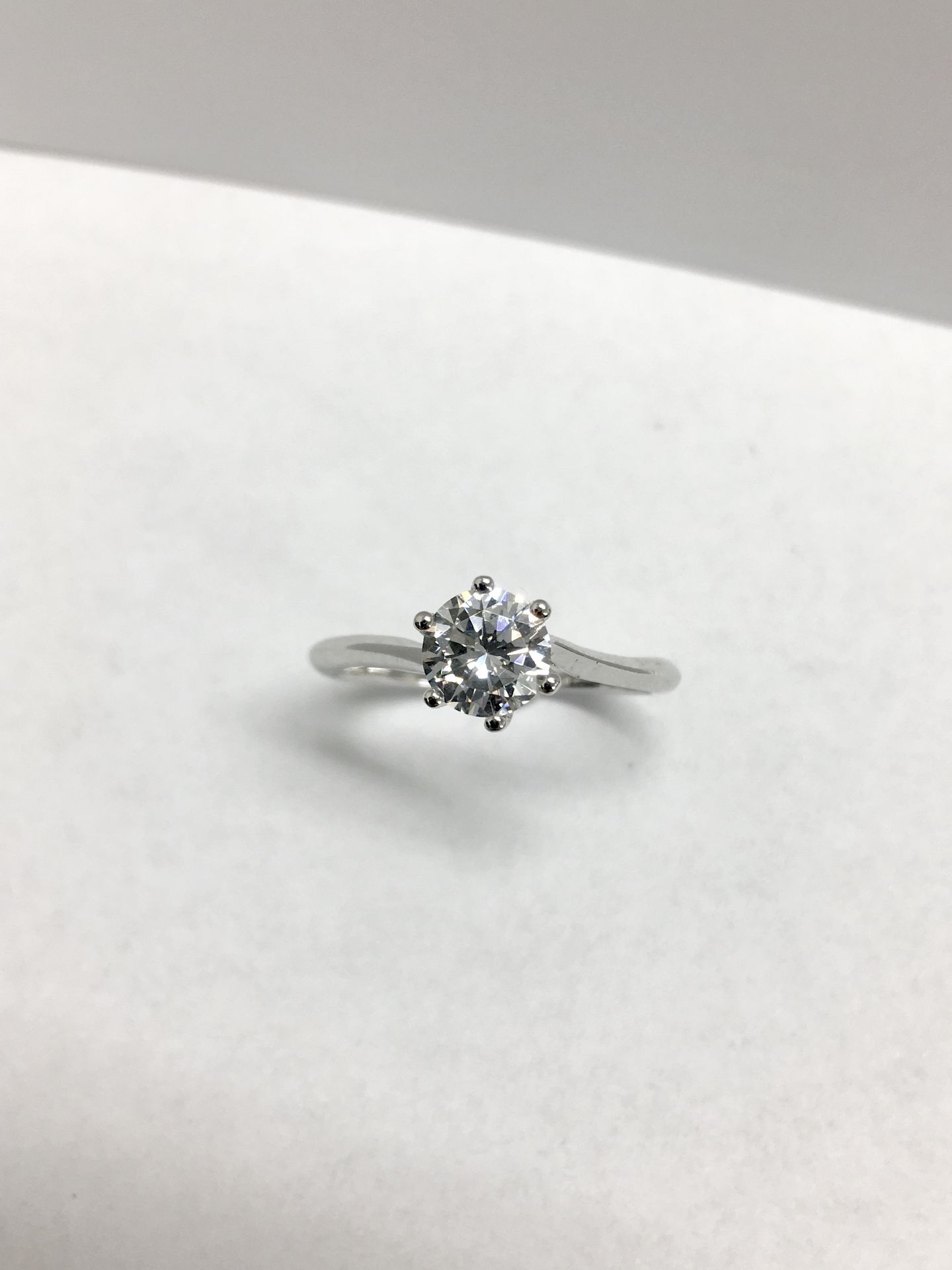 Platinum 6 claw twist diamond solitaire ring,0.50ct brilliant cut diamond D colour vs clarity,4.3gms