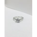 Platinum diamond solitaire ring,0.50ct brilliant cut diamond vs clarity D colour,platinum diamond