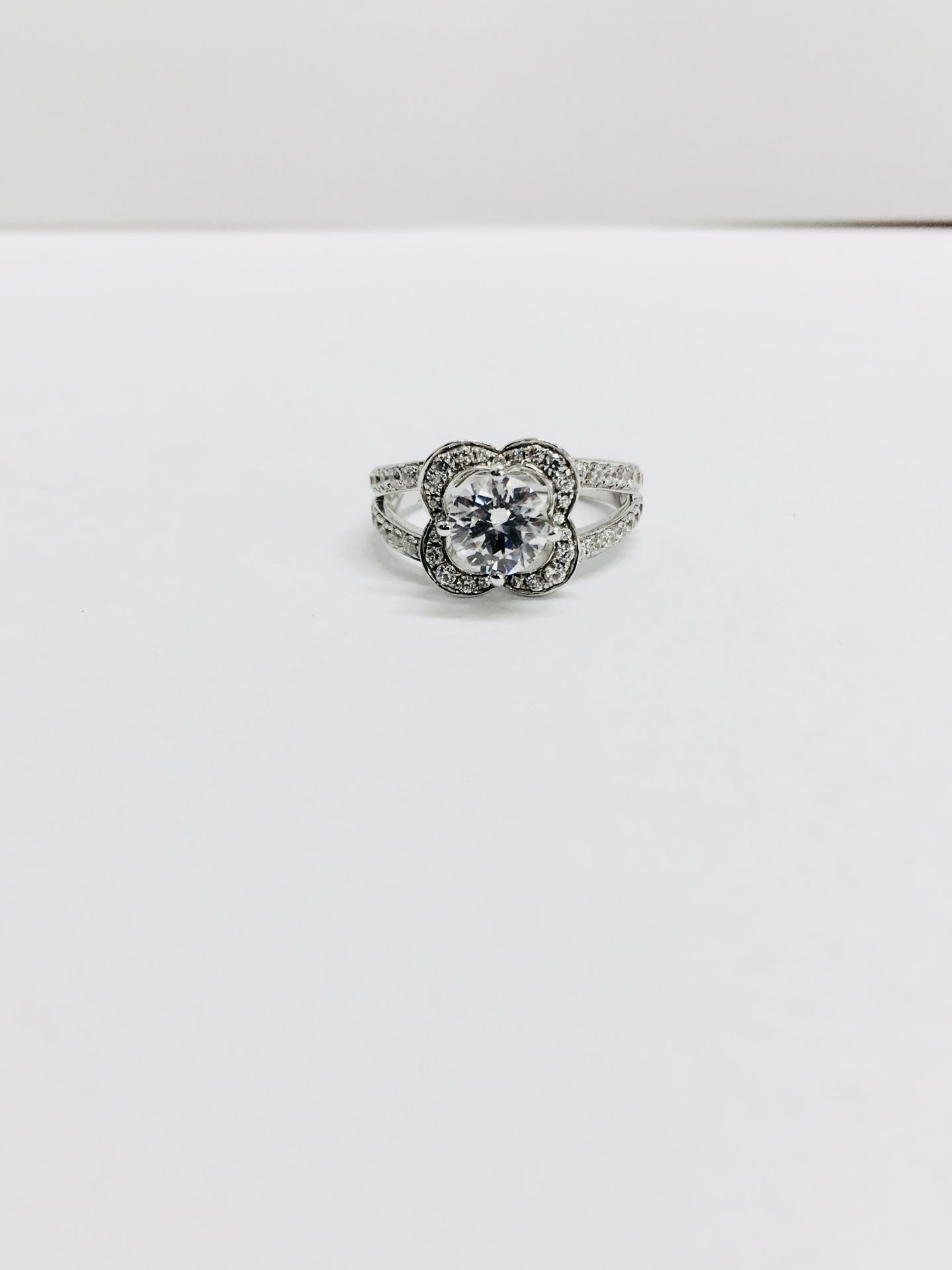 Platinum Fancy design solitaire ring,0.50ct D colour vs clarity , natural brilliant cut diamond,5.