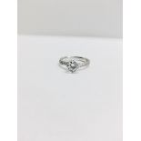 Platinum diamond solitaire ring ,0.50ct vvs1 clarity F colour natural brilliant cut diamond,3.